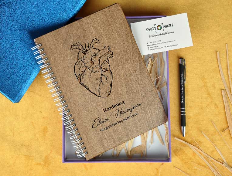 Wooden Notebook Price |  Cardiolog | Photomart.az