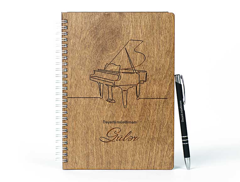 Wooden Notebook | Piano | Photomart.az