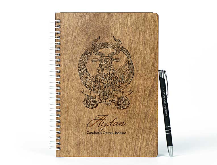 Wooden Notebook | Capricorn | Photomart.az