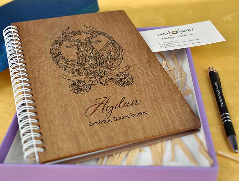 Wooden Notebook | Capricorn | Photomart.az