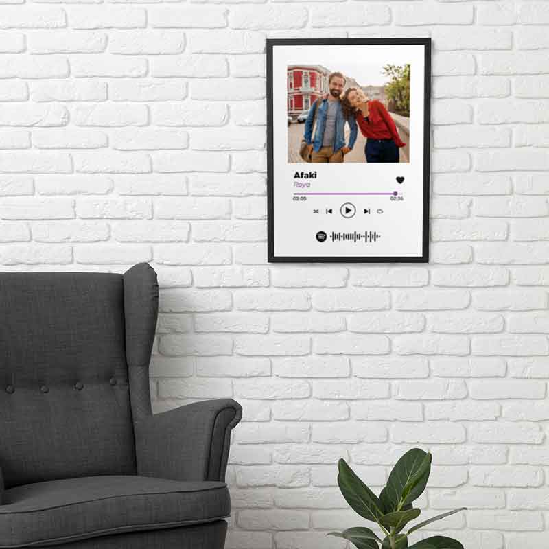 Personalized Framed Prints with Spotify Code | Birthday Gifts Ideas