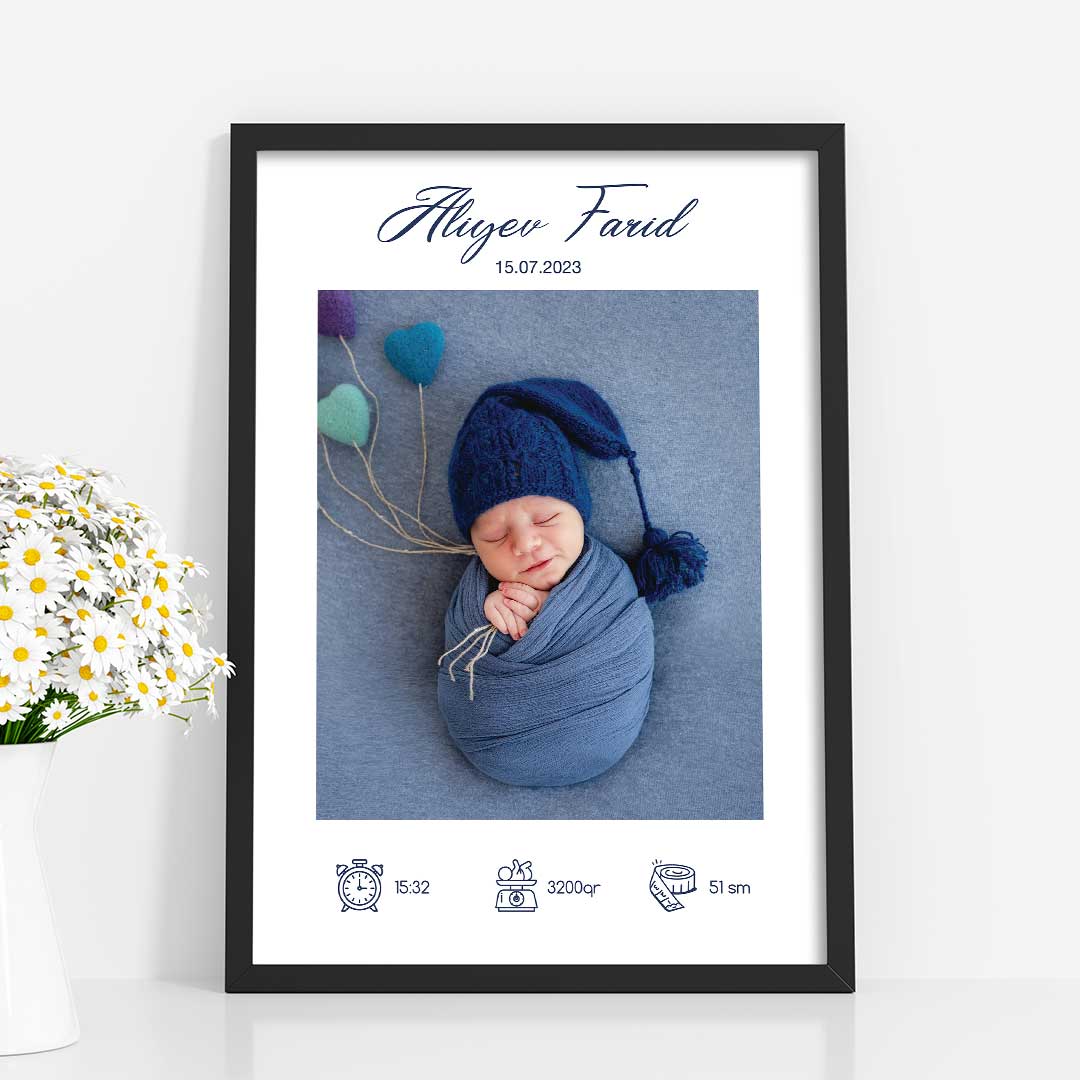 Personalized Framed Prints | Capture Your Baby's First Measurements
